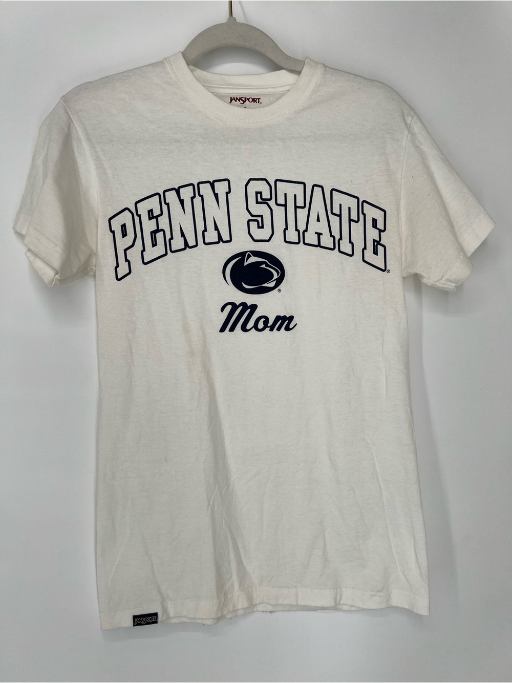 Jansport White Penn State Mom Graphic Tee